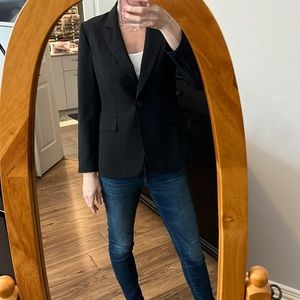 Anne Klein black striped suit jacket